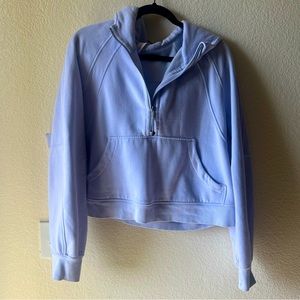 Women’s Scuba Oversized Half-zip Hoodie - Blissful Blue XL/XXL